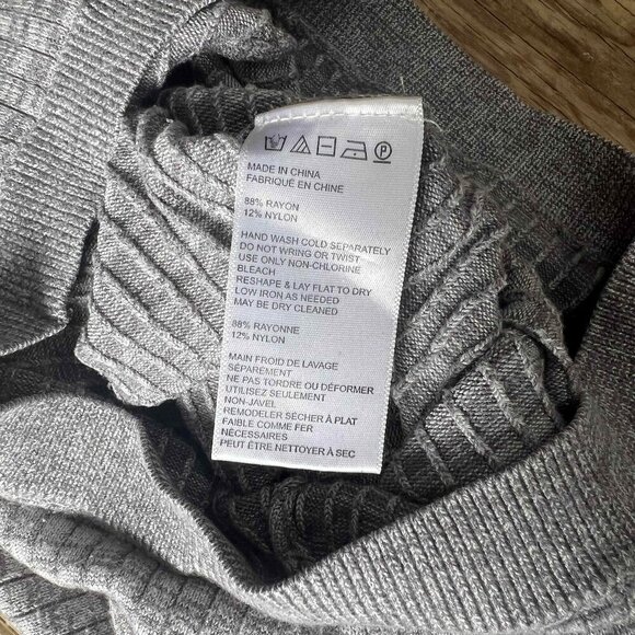 Free People Colorblock Midi Knit Ribbed Skirt Size Small Slit Pull On Boho Chic - Picture 6 of 10